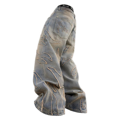 DIRTY PANTS (BLUE-BEIGE)